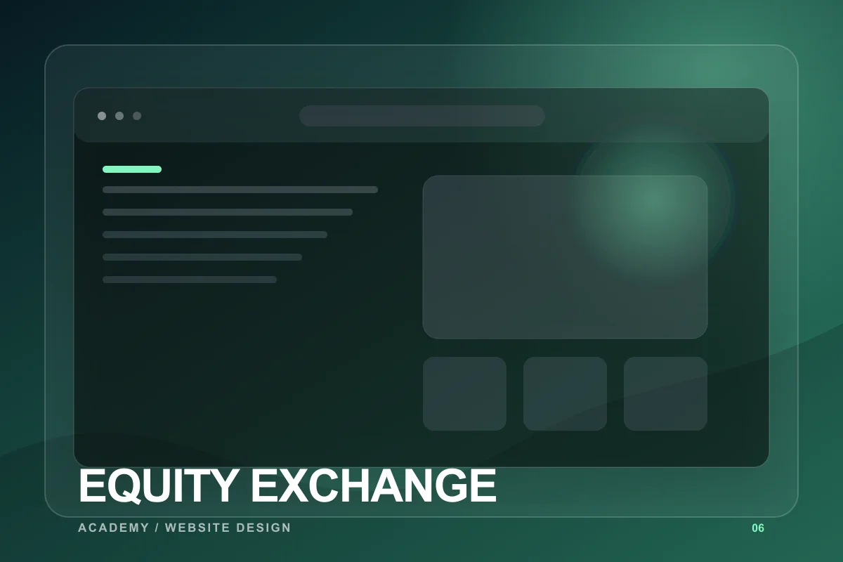 Portfolio-made archive visual for Equity Exchange Academy